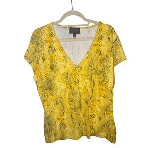 St. John Boutique Collection Soft Stretch Python T-Shirt Women's Size L